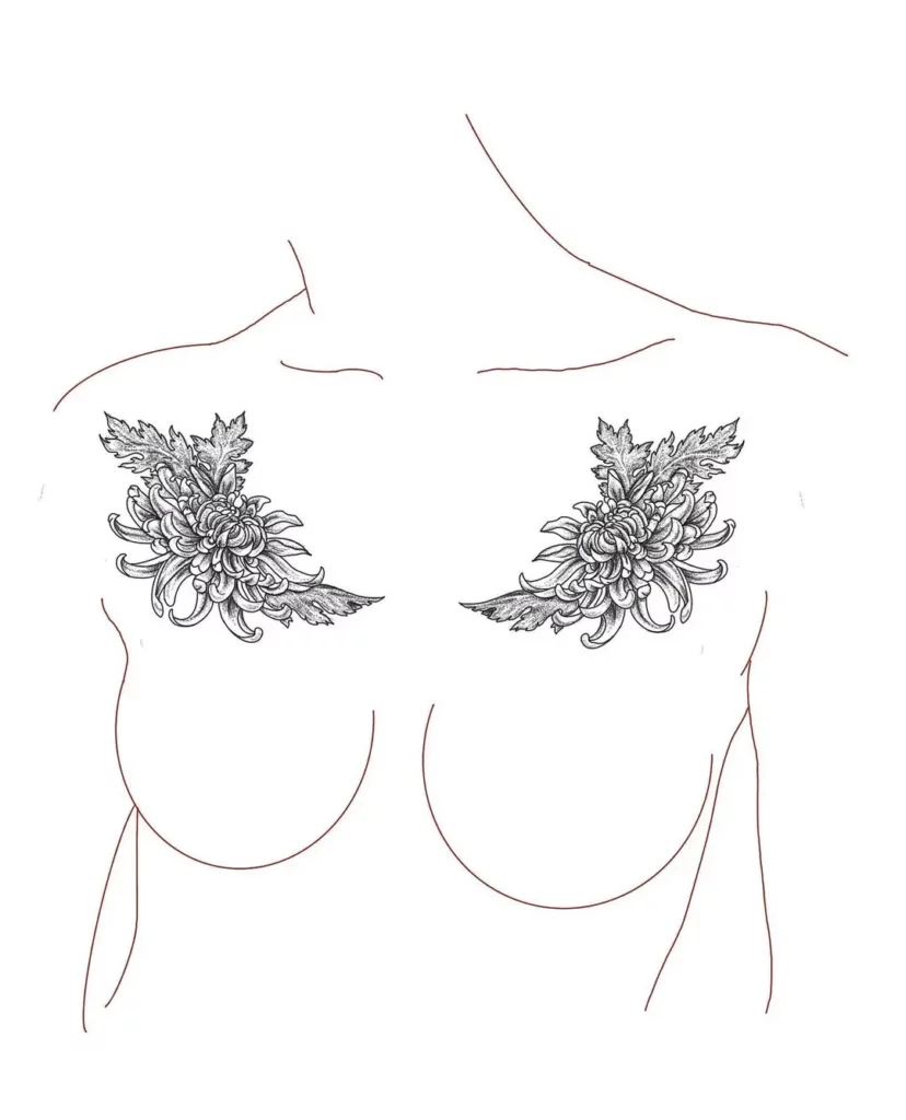 Dessin de flash représentant un chrysanthème