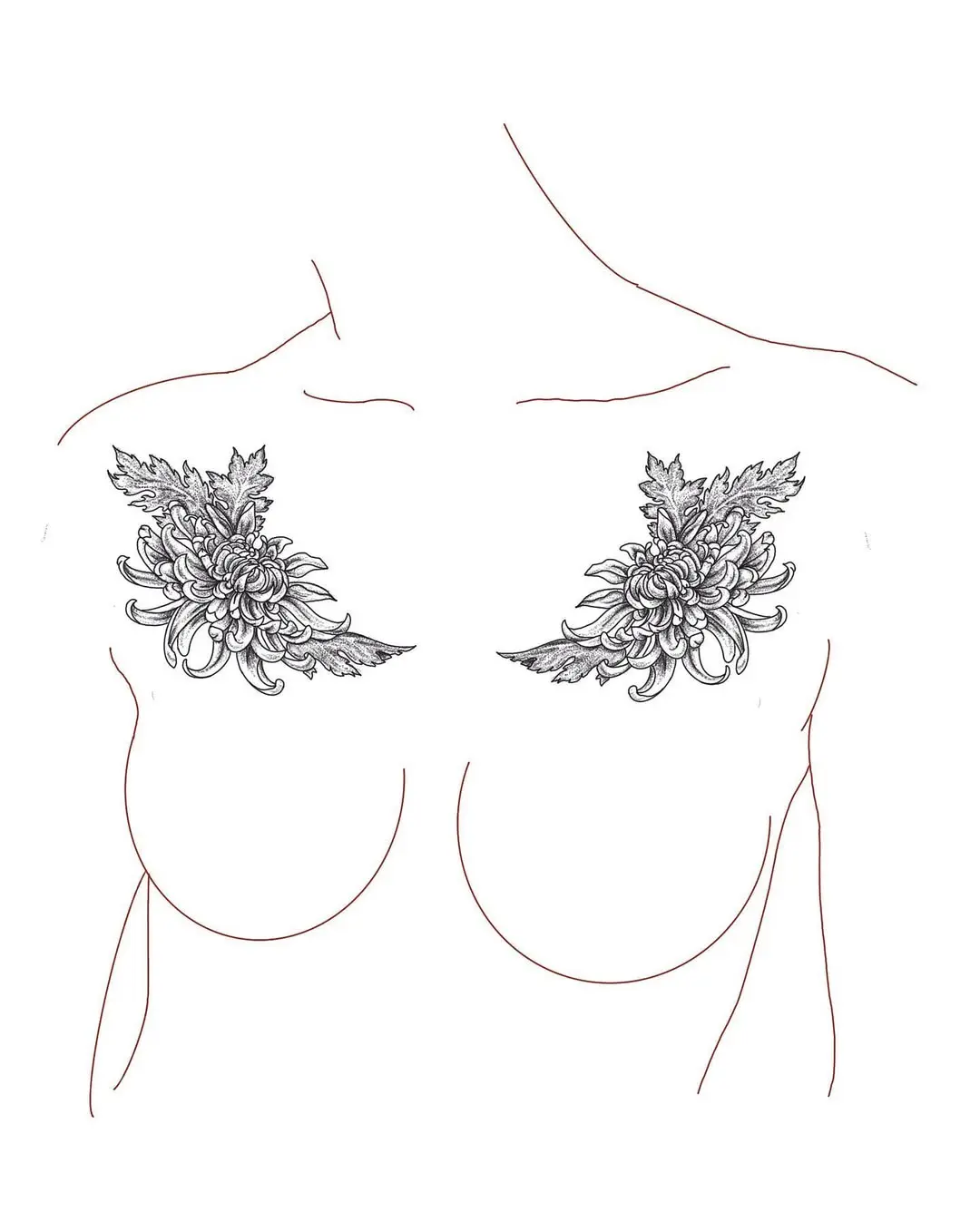 Dessin de flash représentant un chrysanthème