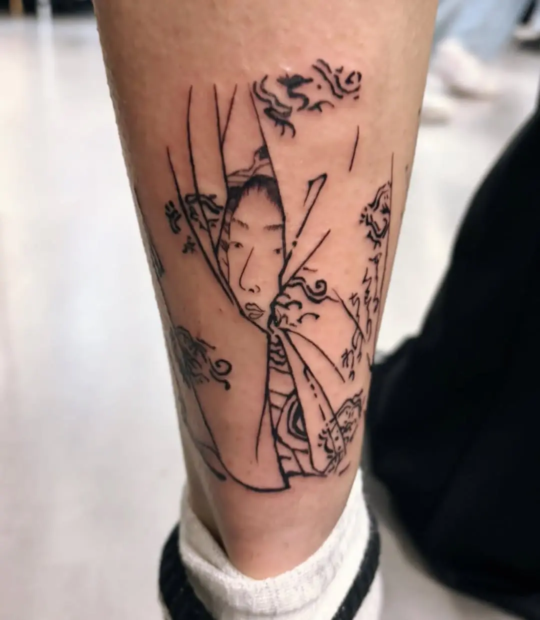 Photo d'un tatouage de geisha
