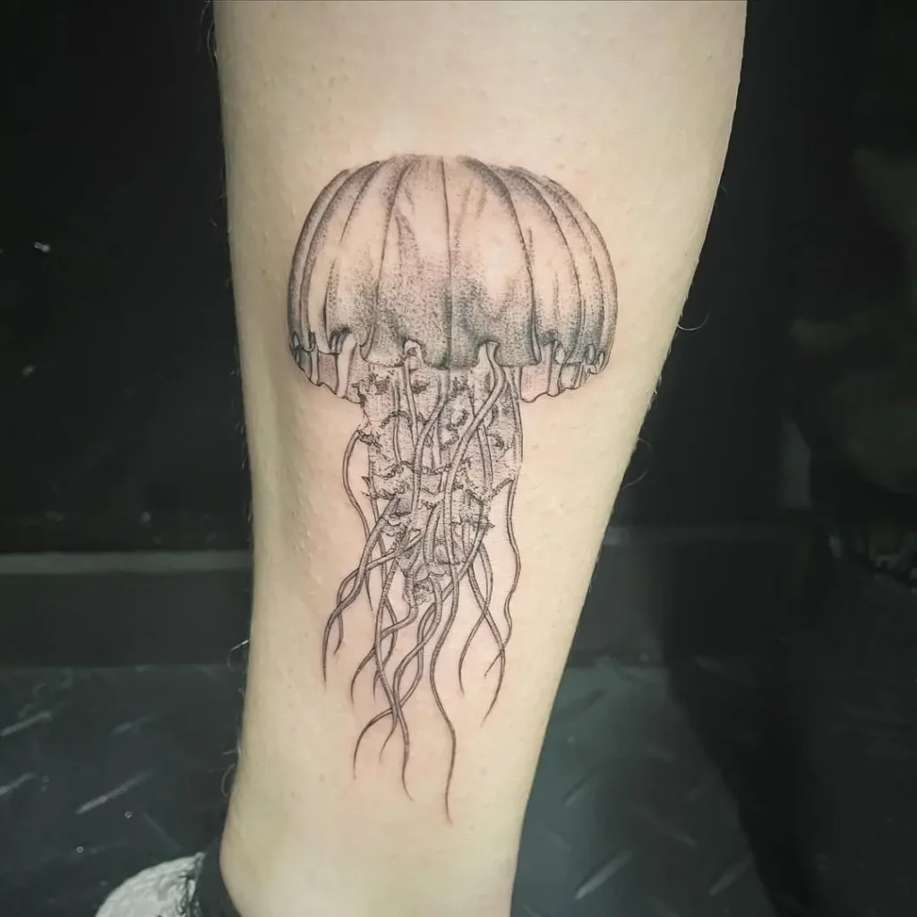 Photo d'un tatouage de dragon rouge qui s'efface