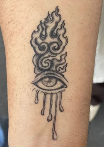 Photo d'un tatouage cicatrisé