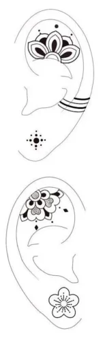 Dessin d'oreilles pour tatouage handpoke