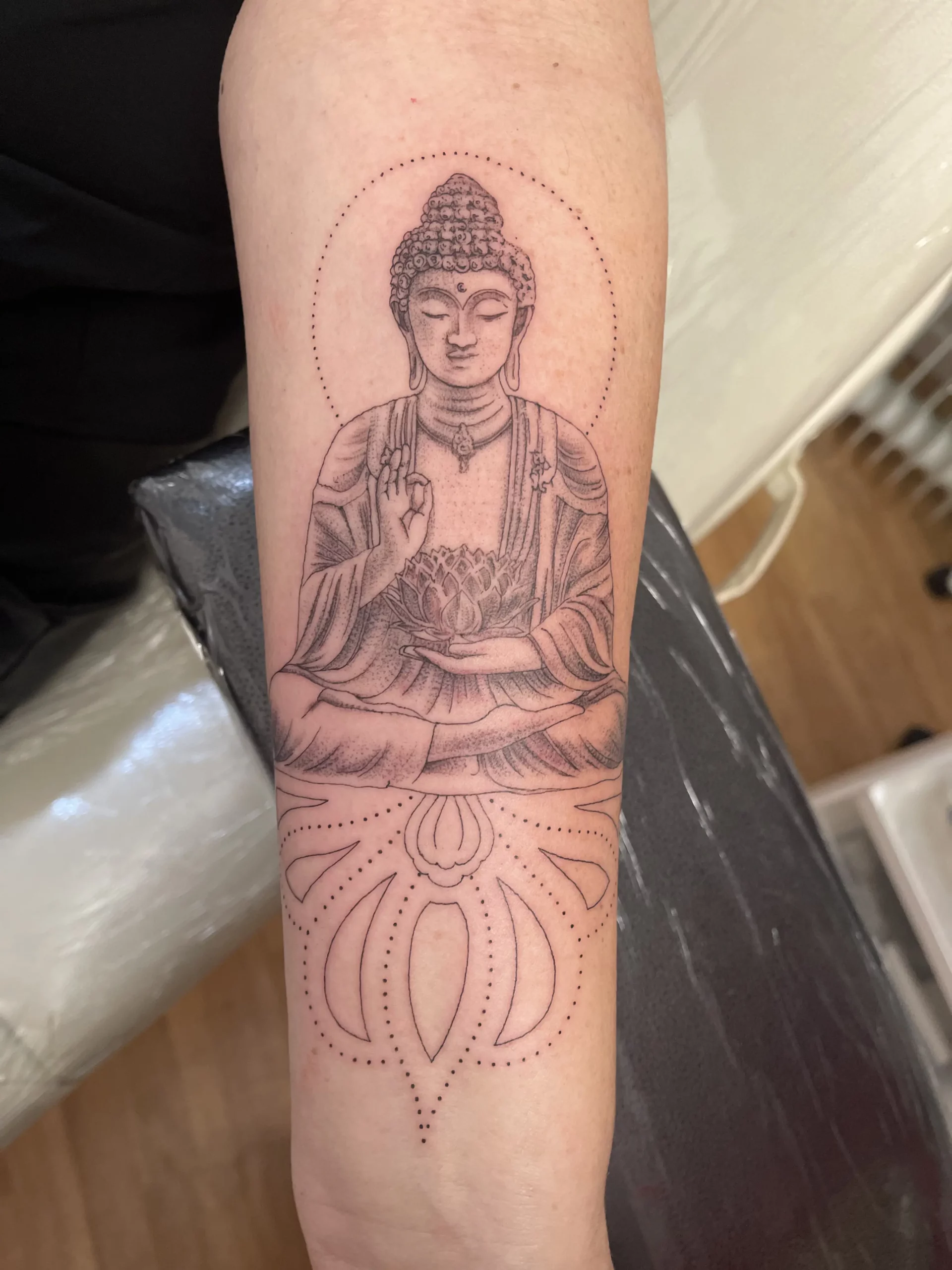 Photo d'un tatouage de Bouddha