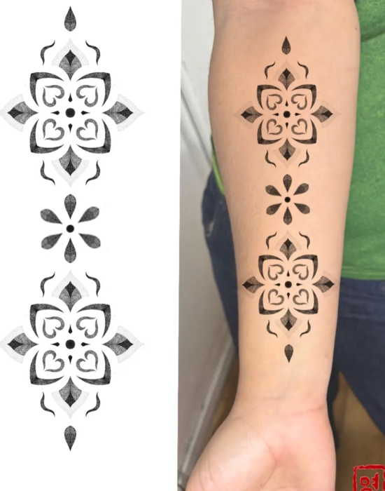 Flash ornemental d'inspiration coréenne gris