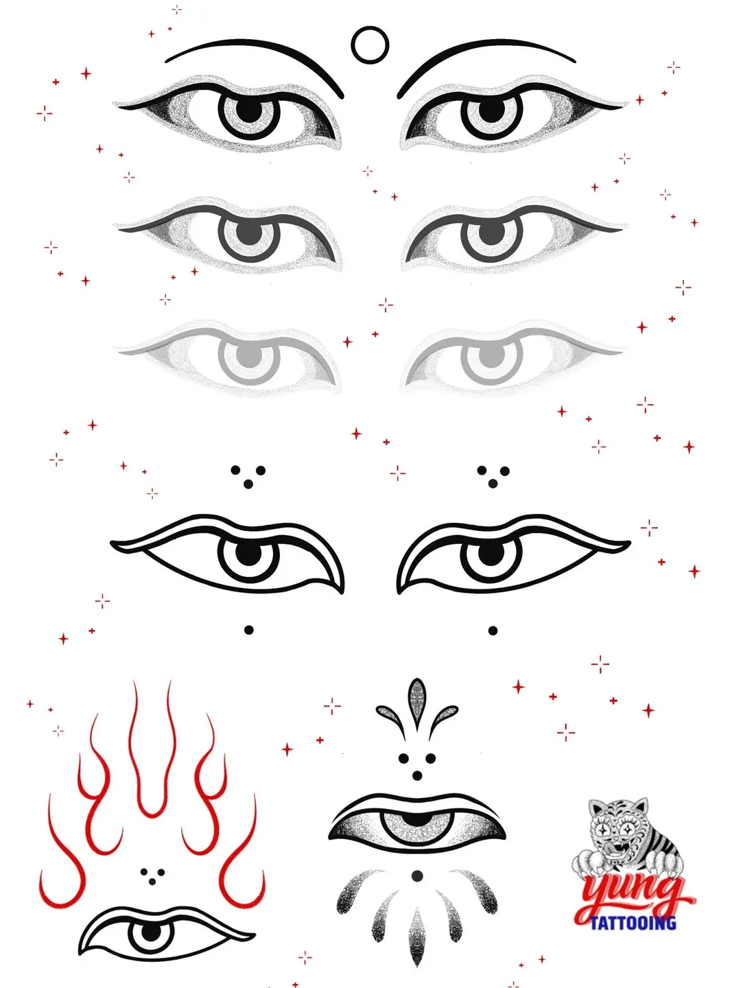 Dessins d'yeux pour tatouages