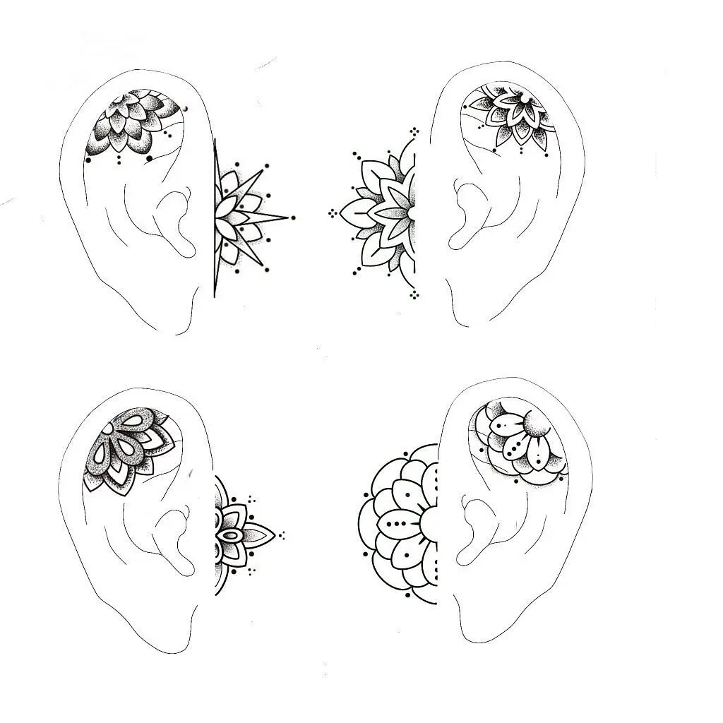 Dessins pour tatouages d'oreilles