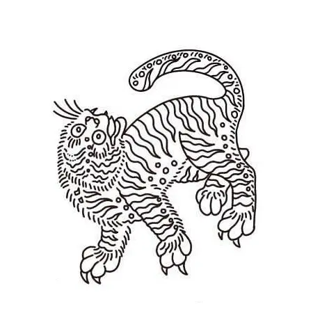 Dessin de tigre pour un tatouage