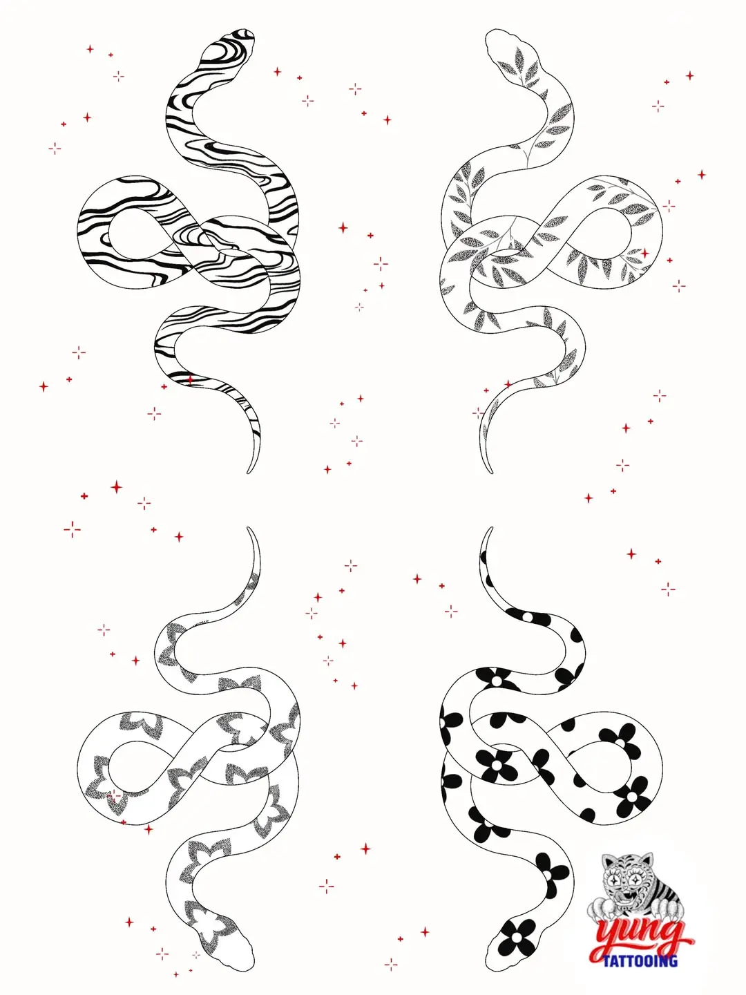 Planche de flashs serpents